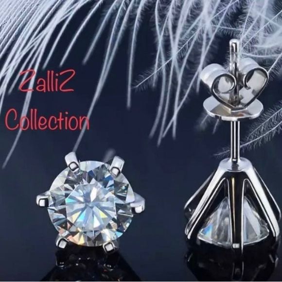 6 prong 2 ct Diamond stud earrings! - Picture 11 of 13